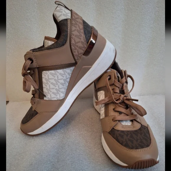 Michael Kors Brown and Tan Sneakers - Picture 1 of 5